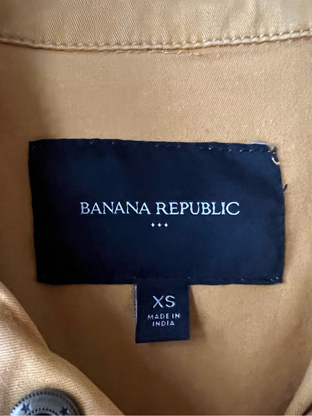 Banana Republic Mustard Yellow Utility Belted Tie Jacket XS - Picture 3 of 4